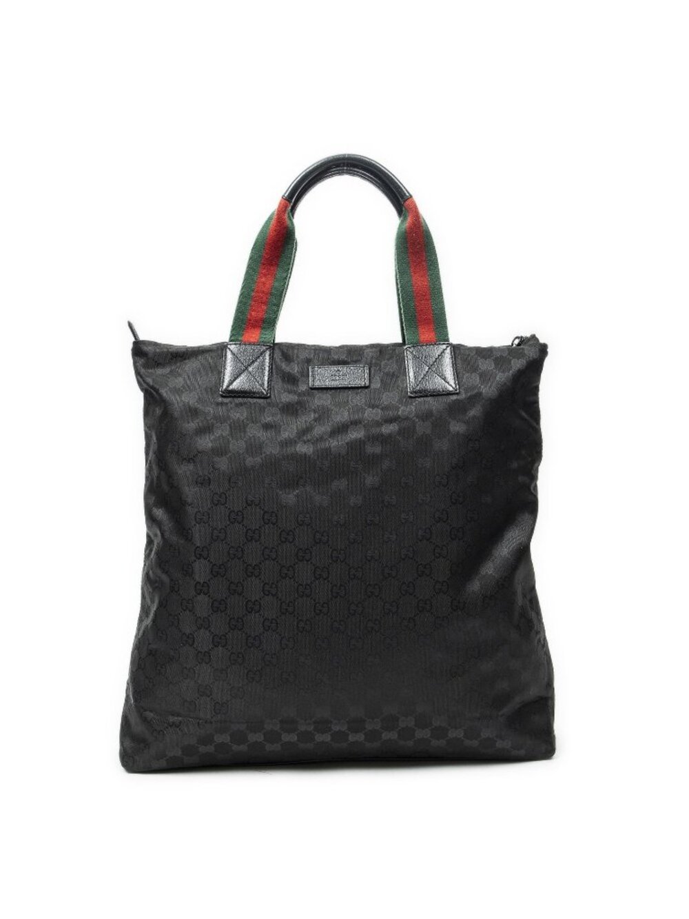Gucci Vertical Tote Black GG Nylon Canvas